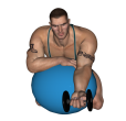 Preacher Curl - Fitness Ball Dumbbell Single